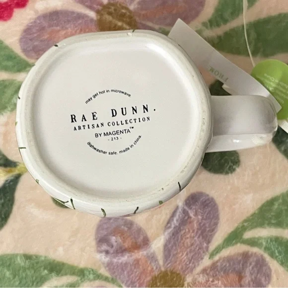 Rae Dunn White Mug with Floral Design - Picture 9 of 11